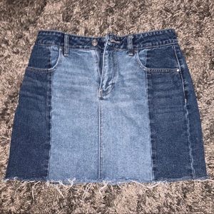 Multicolor jean skirt